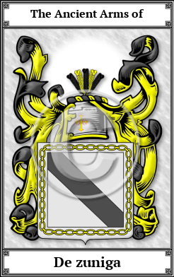 De zuniga Family Crest Download (JPG)  Book Plated - 150 DPI